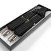 SR-103 Japanese Suspenders Brace Clip Type X Type Striped Black