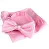 VBF-13 Bow Tie In Pink Houndstooth Pattern Using VANNERS Fabric