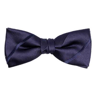 VBF-20 Bow Tie Made With VANNERS Fabric, Striped, Navy Blue