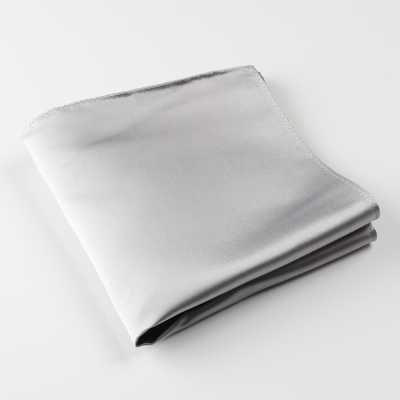 VCF-03 Pocket Square Made With VANNERS Fabric, Plain, Light Gray