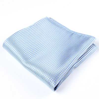 VCF-12 Pocket Square Using VANNERS Fabric, Houndstooth Pattern, Sax Blue