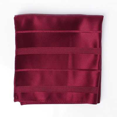 VCF-21 Pocket Square Striped Wine Using VANNERS Textile
