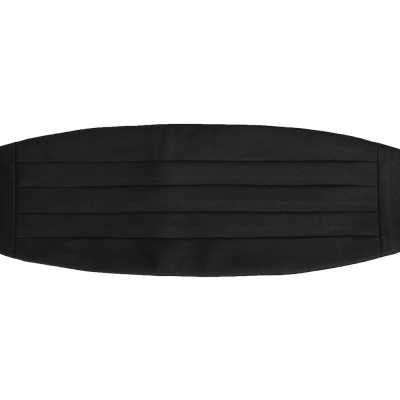 VCM-04 VENNERS Silk Fabric Used Cummerbund Black Twill