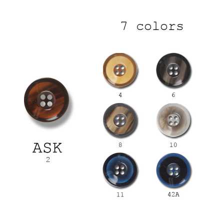 アスク Italian-made Polyester Buttons For Suits And Jackets