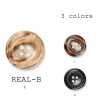 リアルB Japanese-made Genuine Buffalo Horn Button For Suits And Jackets