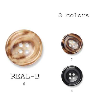 リアルB Japanese-made Genuine Buffalo Horn Button For Suits And Jackets
