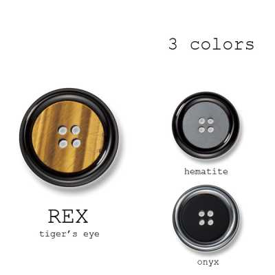 レックス Buttons For Suits And Jackets Precious Stone + Polyester