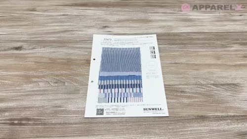 35473 Fuwa. 60 Single- Thread Cotton Shirring Stripe[Textile