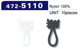 472-5110 Button Loop Braid Type Total Length 18mm (10 Pieces)[Button Loop Frog Button] DARIN