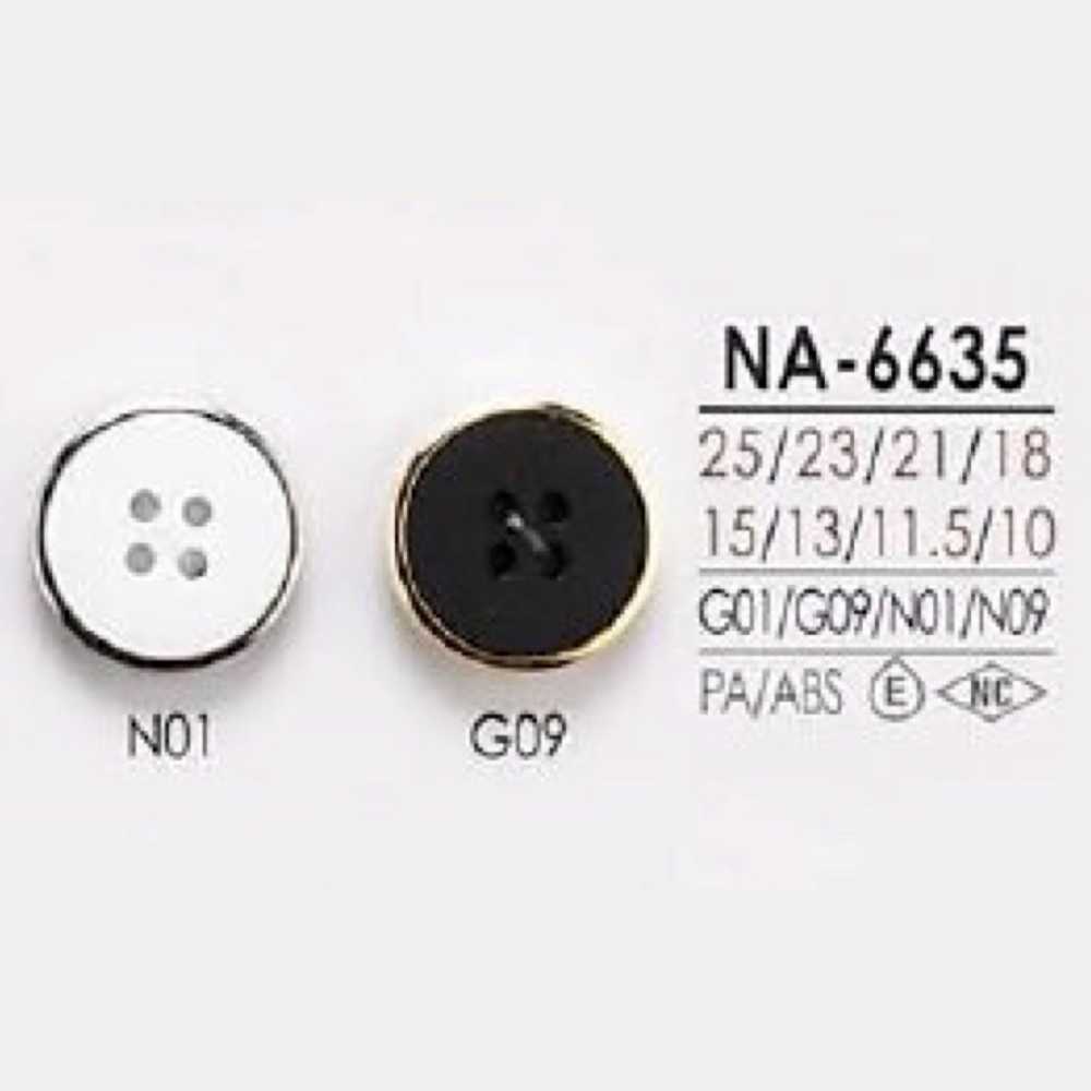 NA6635 Nylon Resin/ABS Resin 4-hole Button IRIS
