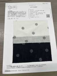 OYY0209 Linen Ramie Manganese Kasuri Polka Dot Pattern[Textile / Fabric] Oharayaseni Sub Photo